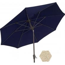 FiberBuilt Outdoor Umbrellas Aluminum 7.5Ft Diameter, Hexagon - White