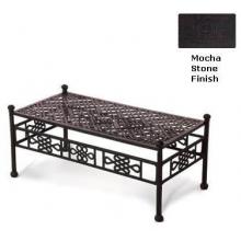 Meadow Decor Paragon 21 X 41 (Inches) Cast Aluminum Coffee Table - Mocha Stone Finish