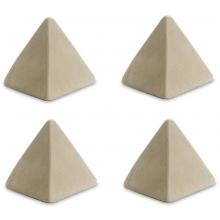 Peterson Gas Logs Decorative Geo Shapes Ivory 4-Sided Pyramid Set - Set Of 4 Large