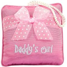 Elegant Baby Embroidered Door Pillow - Daddy S Girl Pink
