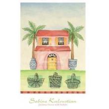 Sabine Kaloustian - Provence House With Baskets Size 16x12 Poster Print