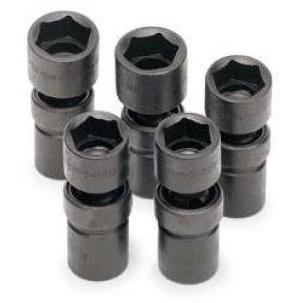 SK Hand Tool 5 Piece 1/2 Inch Drive 6 Point Swivel Metric Impact Socket Set