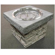 HPC Complete Propane Gas Fire Pit Kit With Enclosure And Match Light Safety Pilot System - Grey