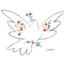 Dove Of Peace - Blue Poster Print