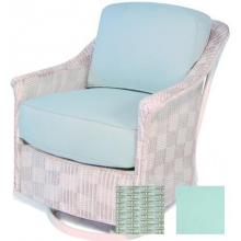 Lloyd Flanders Calypso Lounge Swivel Glider With A Antique White Finish And Bimini Spa Fabric