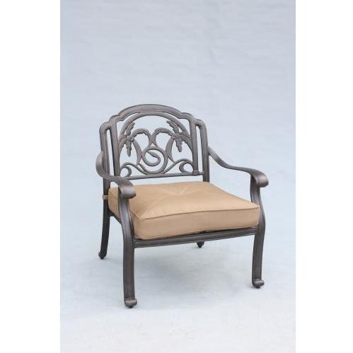 Cast Shadows Cast Aluminum Patio Club Chair - Upgraded Cushion(s)