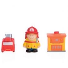 Elegant Baby 3-Piece Bath Squirt Toy Set - Fireman