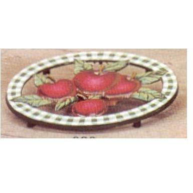 Old Dutch Hand Painted Apple Oval Trivet