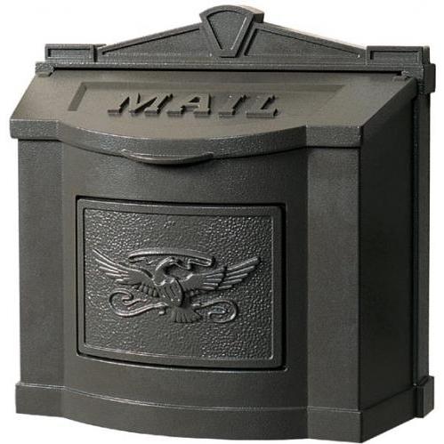 Wall Mount Series Mailbox W/ Eagle Accent - All Bronze