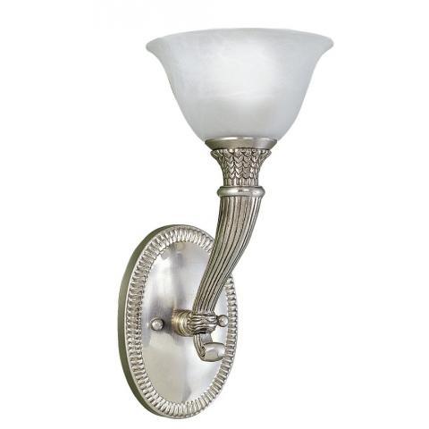 Wall Sconce Single Light Fixture In Pewter Finish - 1 Bulb