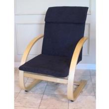 International Caravan Bentwood Rocking Chair With MicroFiber Cushion Black