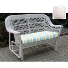 North Cape Pinehurst Resin Wicker Double Glider - White