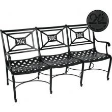 Windham Castings Key Largo Triple Settee Frame Only, Black