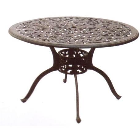 Darlee Catalina Cast Aluminum Dining Table - 48 Inch Round by Darlee