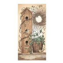 Black Birch Wreath Poster Print