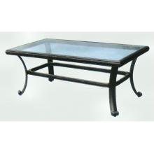 Darlee Series 50 Glass Top Aluminum Coffee Table - 24 Inch X 24 Inch Rectangular