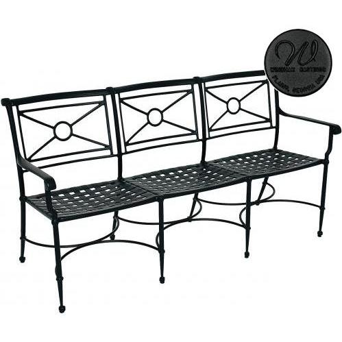 Windham Castings Windsor Triple Settee Frame Only, Black