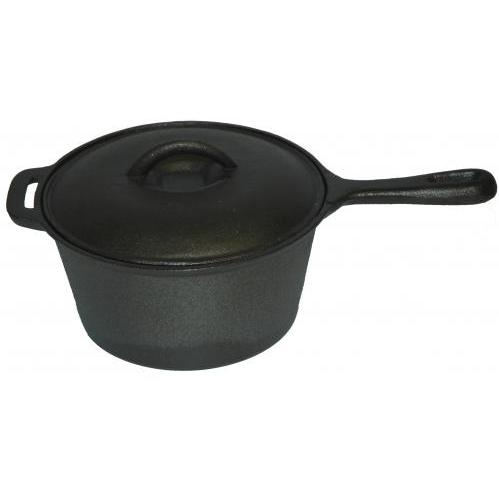 Seasoned Cast Iron Sauce Pot W/Handle 2 Qt.