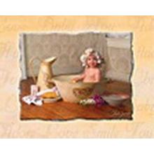 Baby In Bathtub Poster Print