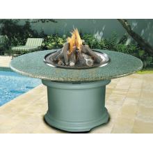 California Outdoor Concepts Del Mar Dining Height Fire Pit Table With Pebble Granite Top And Adobe Base