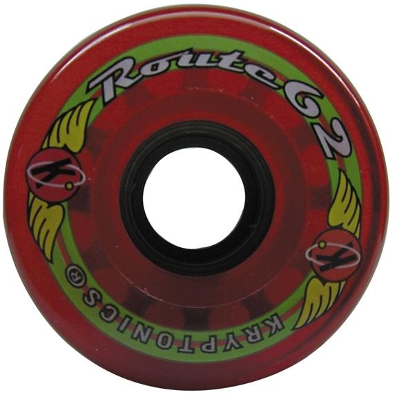 Kryptonics Route 62/78 Clear Red, Set Of 4