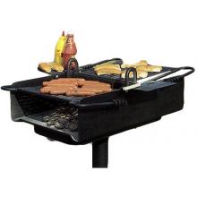 BBQ Guys Campground BBQ Charcoal Grill On Post - C2-36 B2