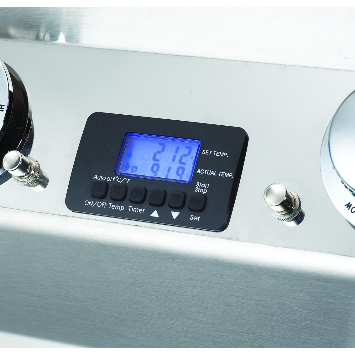 Digital Built-in Thermometer w/ Timer & Meat Probe for Accurate Grilling