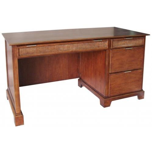 Home Styles Jamaican Bay Pedestal Desk - Soft Mahogany - 5535-18