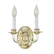 Wall Sconce Two Light Fixture In Chrome Finish - 2 Bulbs