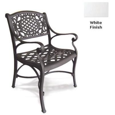 Meadow Decor Amazon Cast Aluminum Dining Chair - Curved Style - White Finish
