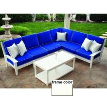 Eagle One Recycled Plastic Newport Sectional Patio Lounge Set - White