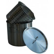 Aluminum Stock Pot W/ Basket And Lid - 20 Qt.