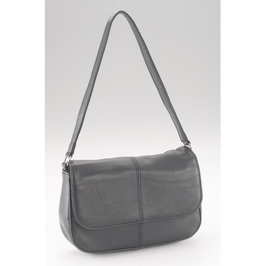 (B) BLACK LAMBSKIN PURSE