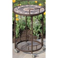 Alfresco Home Galileo 20 Inch Round Serving Cart