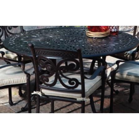 Alfresco Home Kaleidoscope 60 Inch Round Dining Table & Base - Antique Wine