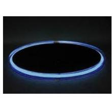 Neon Concepts 15 Inch Round Clear Top Serving Tray (Blue Neon / Disposable Battery)