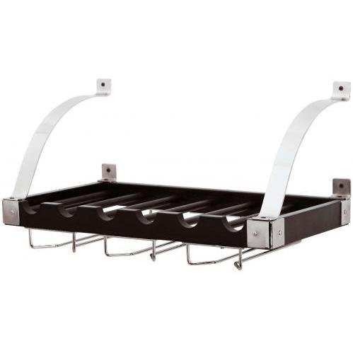 Charcoal Gray Wood Wine Rack (6) Bottle Hanging/Wall Wine Rack