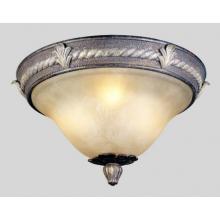 Mystic Rhythm Collection Ceiling Mount Globe Light Fixture In Cracked Bronze With Silver Finish - 3 Bulbs