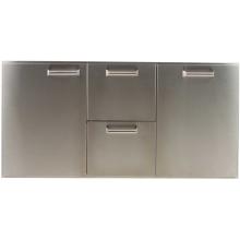 BBQ Guys 300H Series Single Door, Double Drawer & Trash Tilt-Out Combo
