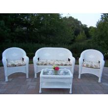 Oakland Living Resin Wicker 4 Piece Seating Set With Cushions