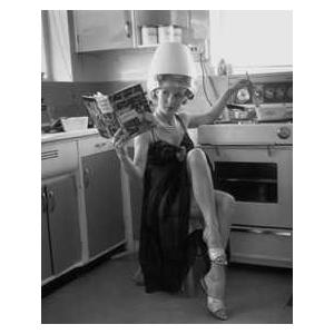 Kitchen Hairdresser Poster Print