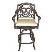 Cast Shadows Cast Aluminum Patio Swivel Barstool - No Cushion(s)