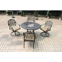 Elisabeth Cast Aluminum Patio Dining Set - 52 Inch Round