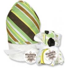 Giggles Stripe Hooded Towel And Wash Cloth Set