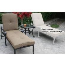 Darlee Palm Springs Chaise Cast Aluminum Patio Lounge Set With Cushions