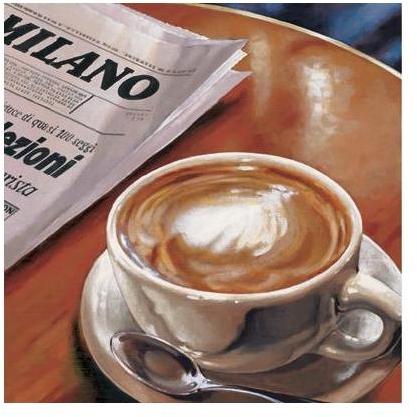 Cappuccino Al Bar Poster Print