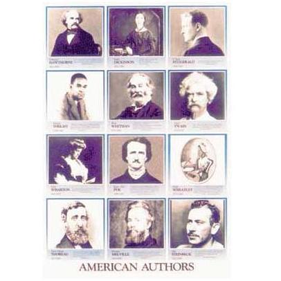 AMERICAN AUTHORS (20 In. By 36 In.) - Print