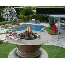 San Simeon Cocktail Height Fire Pit - Black Base/ Sea Green Granite Top - LP