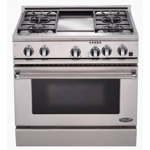 DCS 70723 - RGT-364GD-L 36 Inch Gas Range W/ Griddle LP