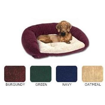 Extra Large Reversible Lounger Dog Bed - Burgundy